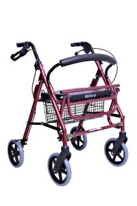 Ayak Pedallı Rolatör Aluminyum Rolatör 4 Tekerli Yürüteç | Rollatör | Lüx Oturaklı