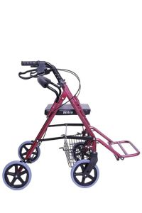 Ayak Pedallı Rolatör Aluminyum Rolatör 4 Tekerli Yürüteç | Rollatör | Lüx Oturaklı