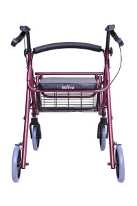 Ayak Pedallı Rolatör Aluminyum Rolatör 4 Tekerli Yürüteç | Rollatör | Lüx Oturaklı