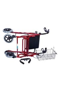 Ayak Pedallı Alüminyum Rolatör Yürüteç - Hasta Yürüteci Tekerlekli Sandalye Gibi Kullanma Imkanı