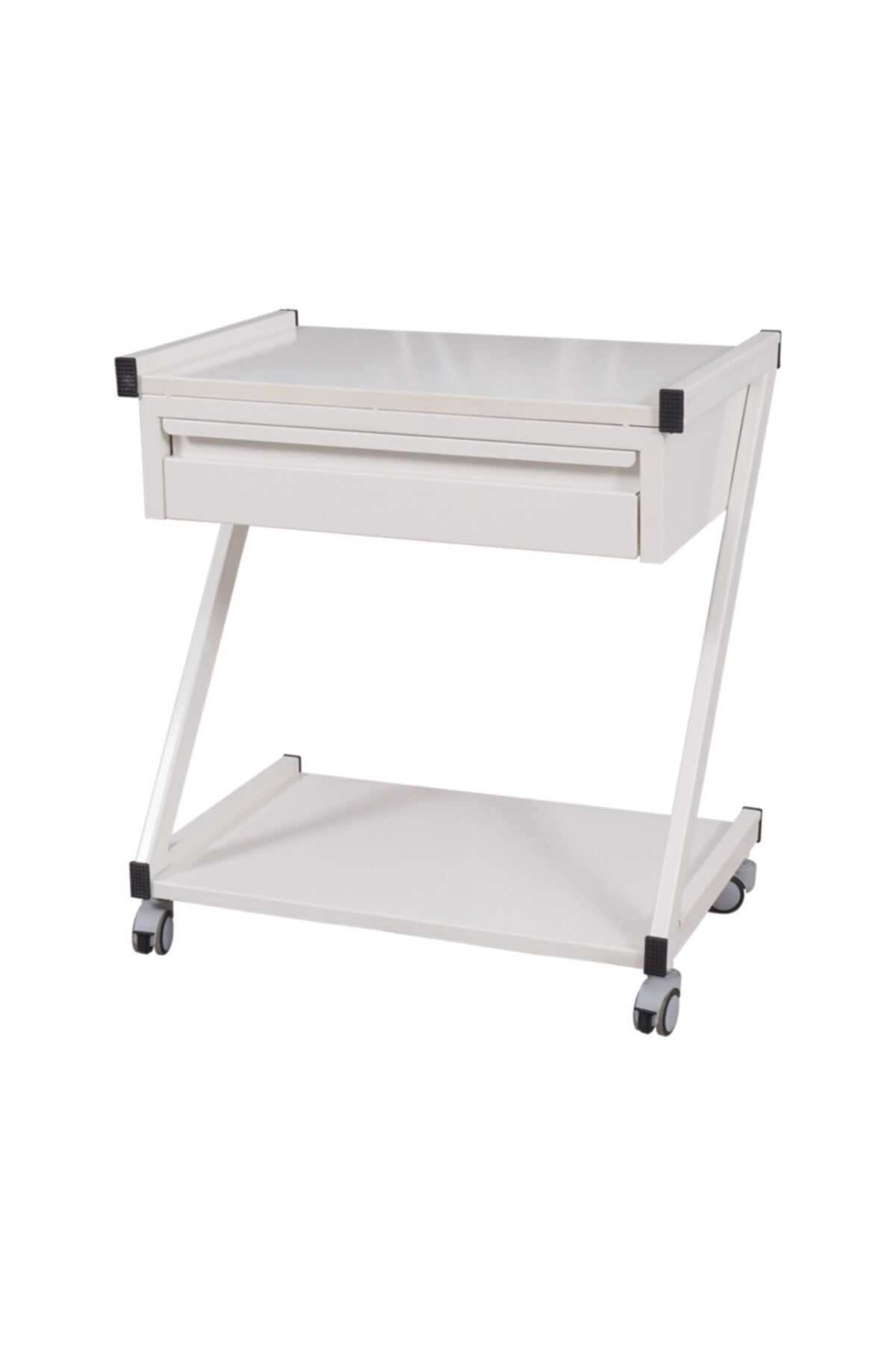 Çekmeceli Cihaz Sehpası Beyaz