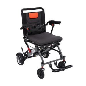 JT-308 Hafif Akülü Tekerlekli Sandalye  Lityum Pilli Uzaktan Kumandalı ve Tek Hareketle Katlanabilir