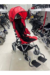 DM-BOSS Engelli Pediatrik Baston Puset Kırmızı Kırmızı