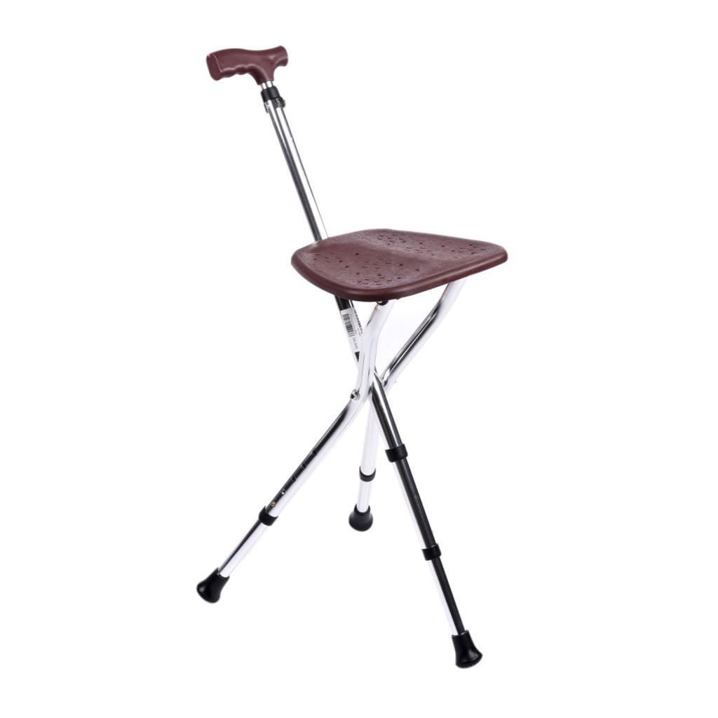 KRAUSTMANN DM-74 Oturaklı Baston (Yüksekliği Ayarlanır) ayarlanabilir geniş oturaklı tabure