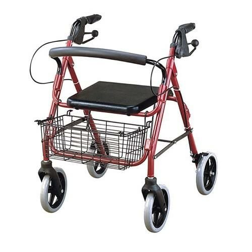 TAGESAN 4 Tekerlekli Sepetli Rolatör Walker Yürüteç Walker sepetli oturaklı frenli hasta yürüteci