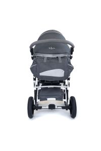 Grizzly Engelli Çocuk Puseti Full Aksesuarlı Gri-Pembe