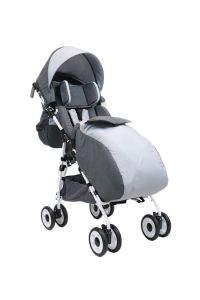 Grizzly Engelli Çocuk Puseti Full Aksesuarlı Gri