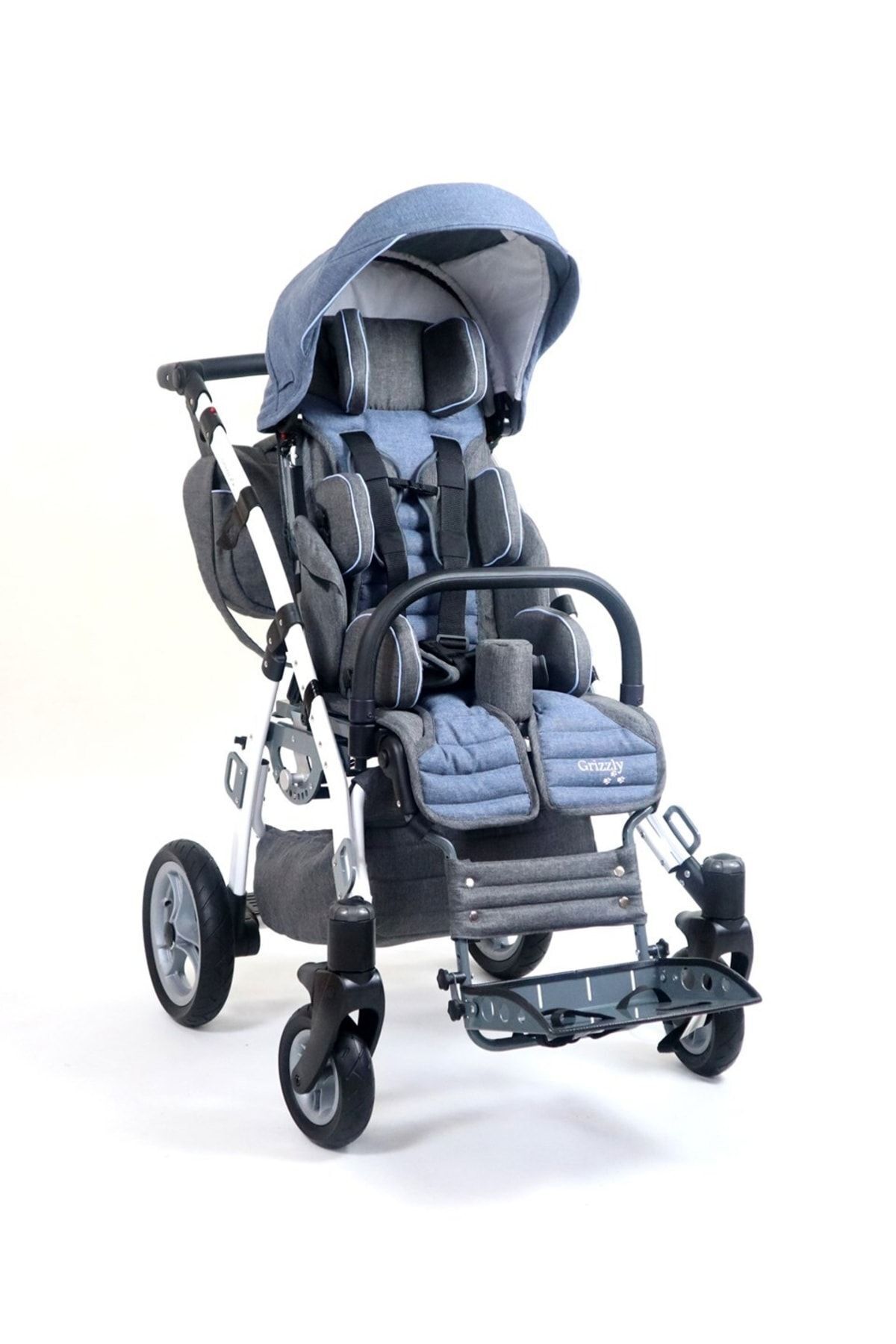 Grizzly Engelli Çocuk Puseti Full Aksesuarlı Mavi
