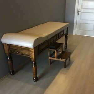 Ahşap Çekmeceli ve Eskobalı Muayene Masası Eskitme