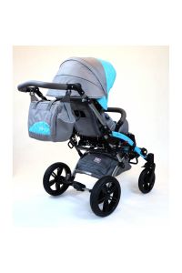 Grizzly Engelli Çocuk Puseti Full Aksesuarlı Gri-Turkuaz 2