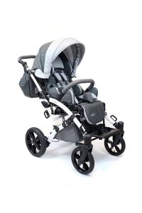 Grizzly Engelli Çocuk Puseti Full Aksesuarlı Gri-Açık Gri