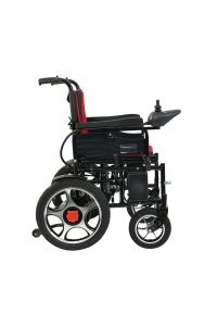JT-99 Katlanabilir Akülü Tekerlekli Sandalye Siyah-Kırmızı
