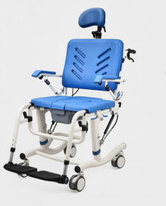 POYLİN Tilt Baş Destekli Alüminyum Banyo Tuvalet Sandalyesi | Ergonomik ve Ayarlanabilir P620