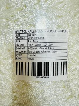 Proton Hentbol Kale Filesi-Perdeli-Profesyonel(Maç Filesi) 4mm