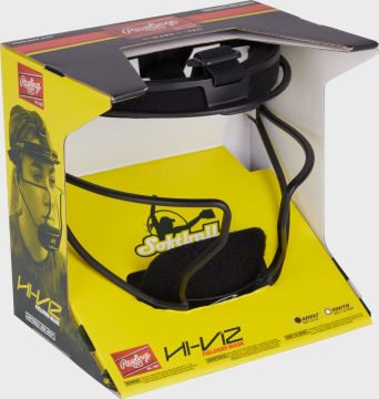 RAWLINGS HI-VIZ Fielder Softbol Saha Oyuncusu Maskesi (Siyah) -Yetişkin