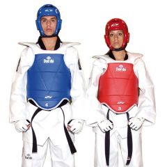 Daedo Taekwondo WTF Onaylı Safeguard Göğüs Koruma çift Traflı (kırmızı-mavi)