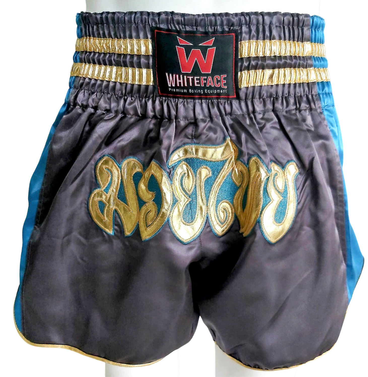 Whiteface Muay Thai Elite Şort (Antrasit-Mavi)