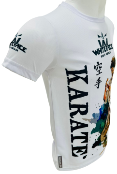 Whiteface Karate Özel Tasarım Dijital Baskılı Tişört (Beyaz)