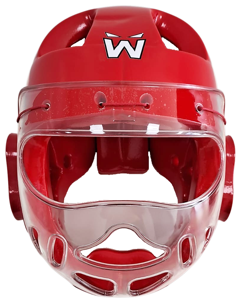 Whiteface Taekwondo Camlı Mantar Kask (Kırmızı)