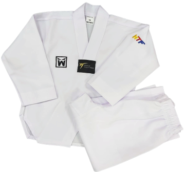 Whiteface Taekwondo Elbisesi Beyaz Yaka Fitilli