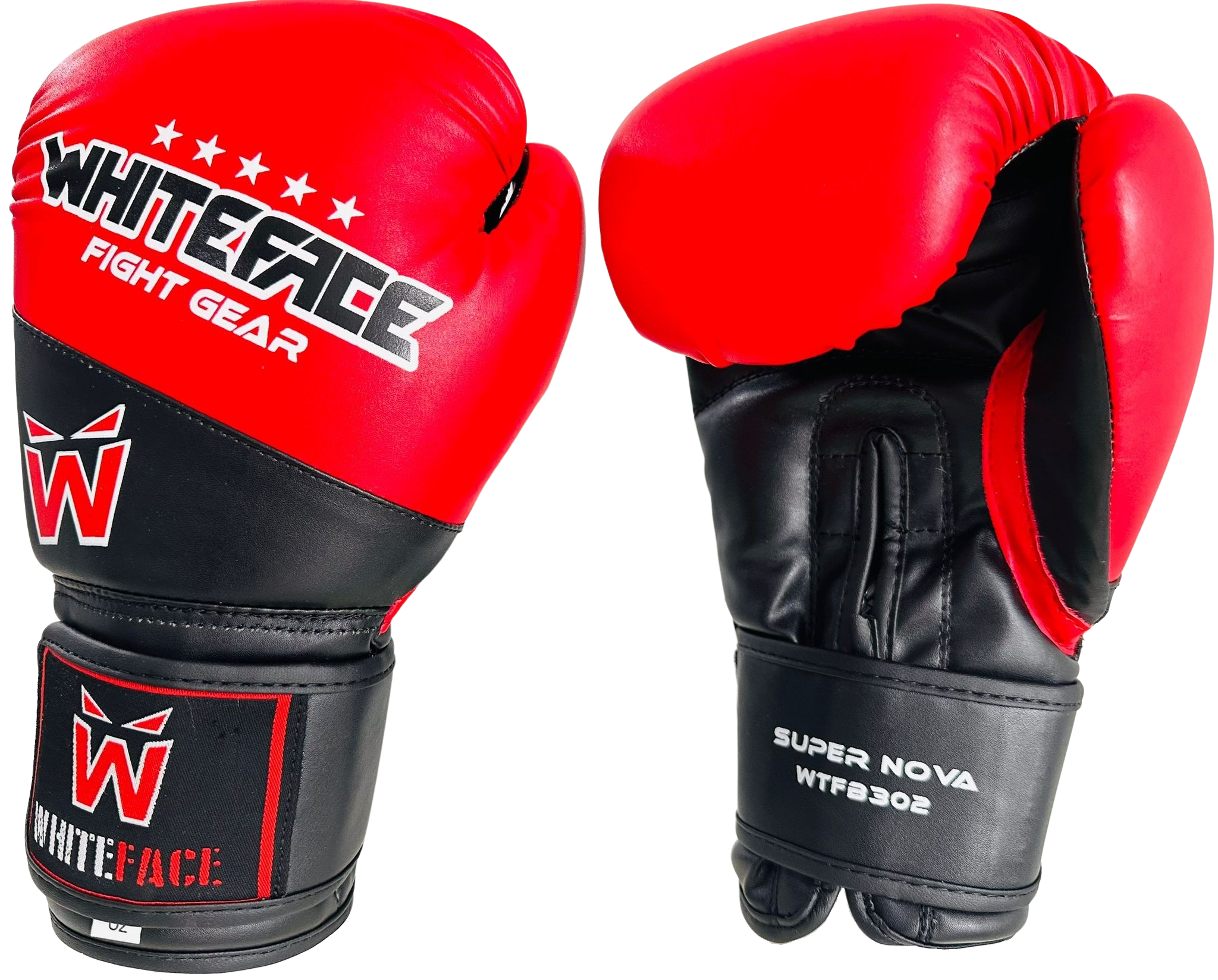 WHITEFACE BOKS ELDİVENİ SUPERNOVA (MUAY THAI - KICK BOKS MAÇ ELDİVENİ) (KIRMIZ-SİYAH) 8-10-12 oz.