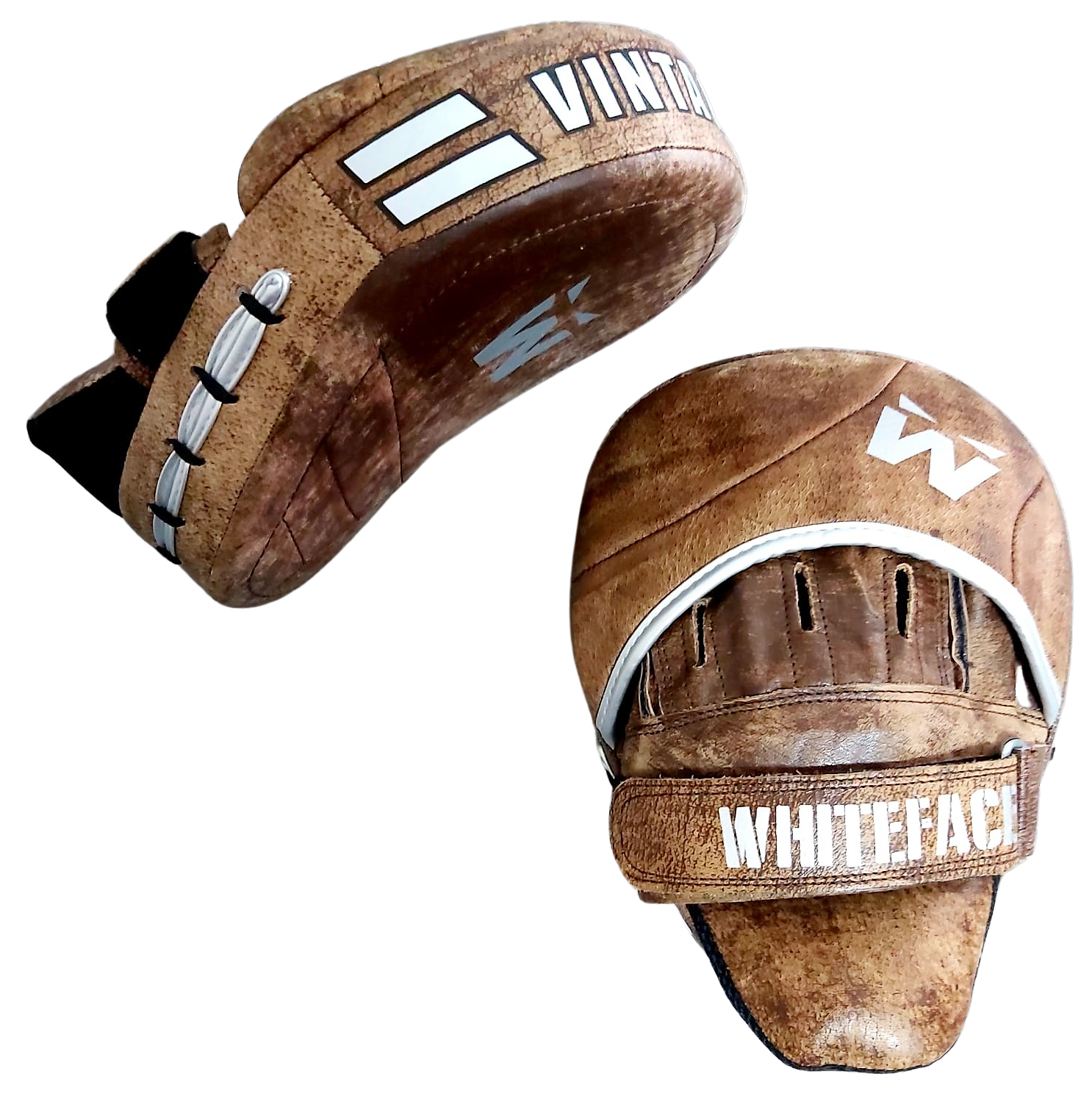 Whiteface Vintage Eğri Lapa Ellik Darbe Yastığı (Kahve) -WTF318