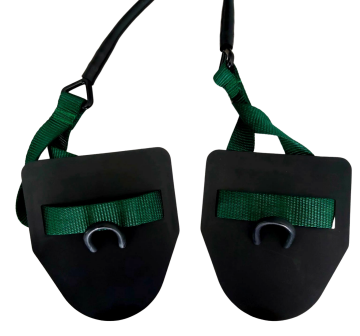 STRECHCORDZ EL PALETLİ YÜZME KARA ANTRENMAN DİRENÇ LASTİĞİ (YEŞİL) (3,6-10,8 KG)