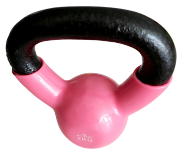 WHİTEFACE KETTLEBELL(ÇAYDANLIK TİPİ DAMBIL) 2 KG (PEMBE-SİYAH)