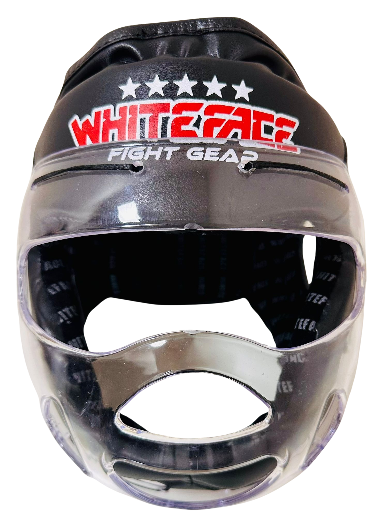 Whiteface Yüz Korumalı (Camlı) Boks Kaskı (siyah)