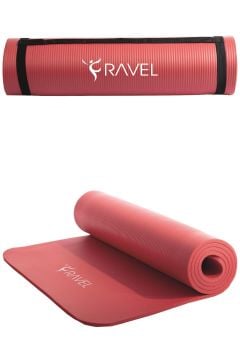 Ravel Taşıma Askılı Pilates Minderi Yoga Mat 180x60x1cm (10mm) (KIRMIZI)