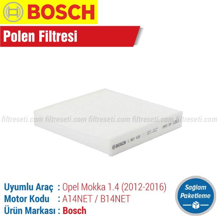 Opel Mokka 1.4 Bosch Polen Filtresi (2012-2016)