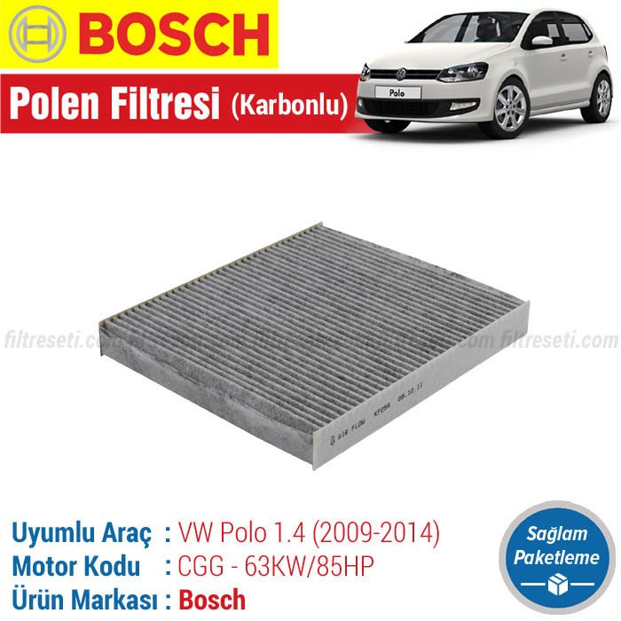 VW Polo 1.4 Bosch Karbonlu Polen Filtresi (2009-2014) CGG