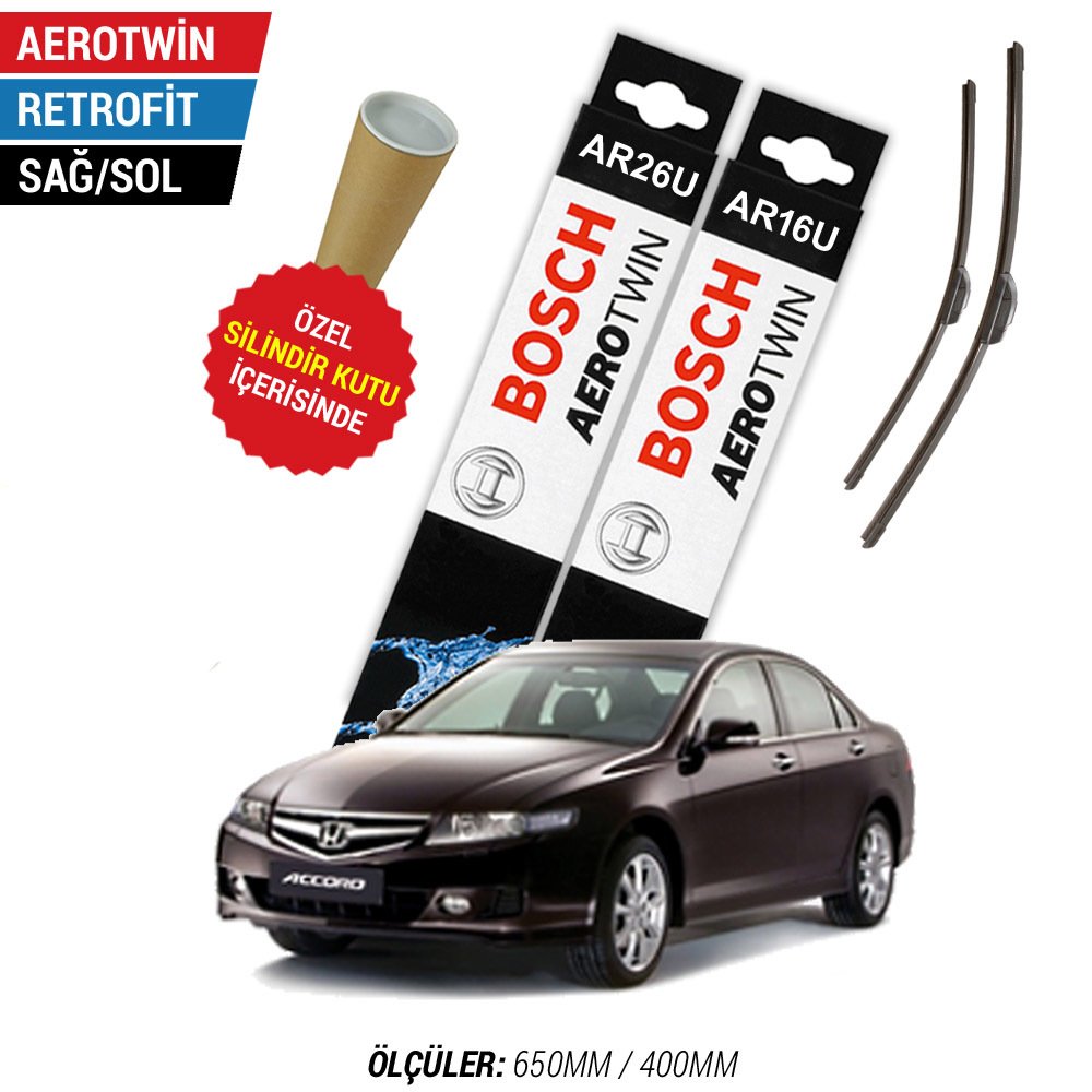 Honda Accord Silecek Takımı (2003-2008) Bosch Aerotwin