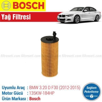 BMW 3.20D F30 Bosch Yağ Filtresi (2012-2015)