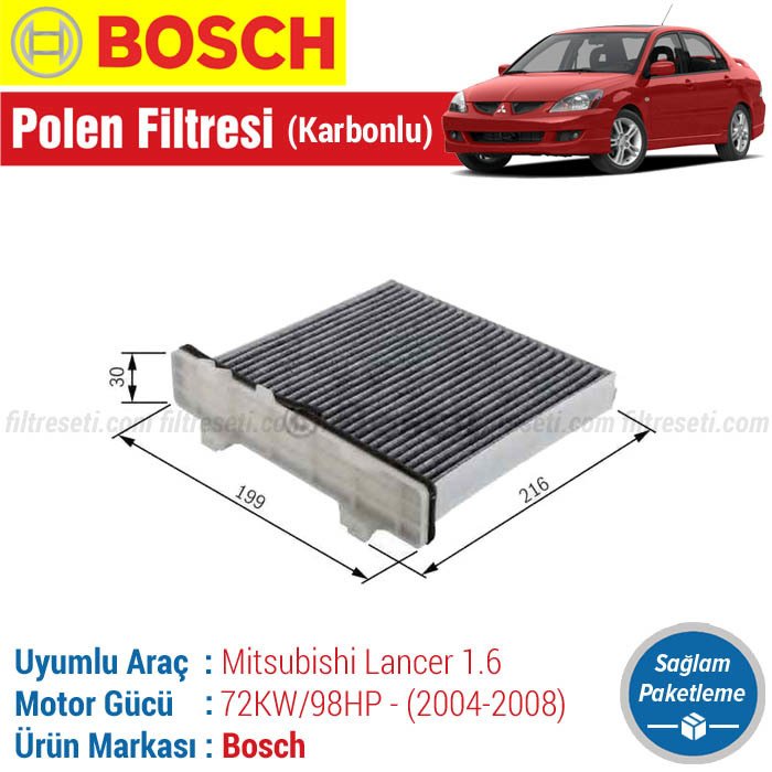 Mitsubishi Lancer 1.6 Bosch Karbonlu Polen Filtresi (2004-2008)