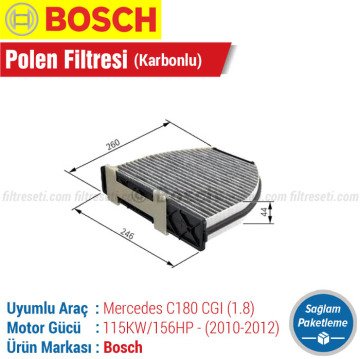 Mercedes C180 1.8 CGI Bosch Filtre Bakım Seti (2010-2012)