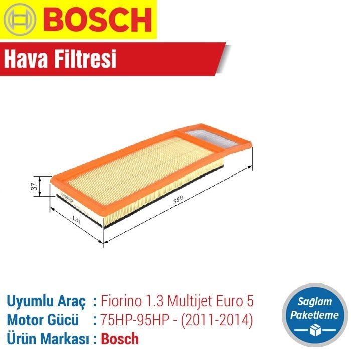 Fiat Fiorino 1.3 Multijet E5 Bosch Hava Filtresi (2011-2014)