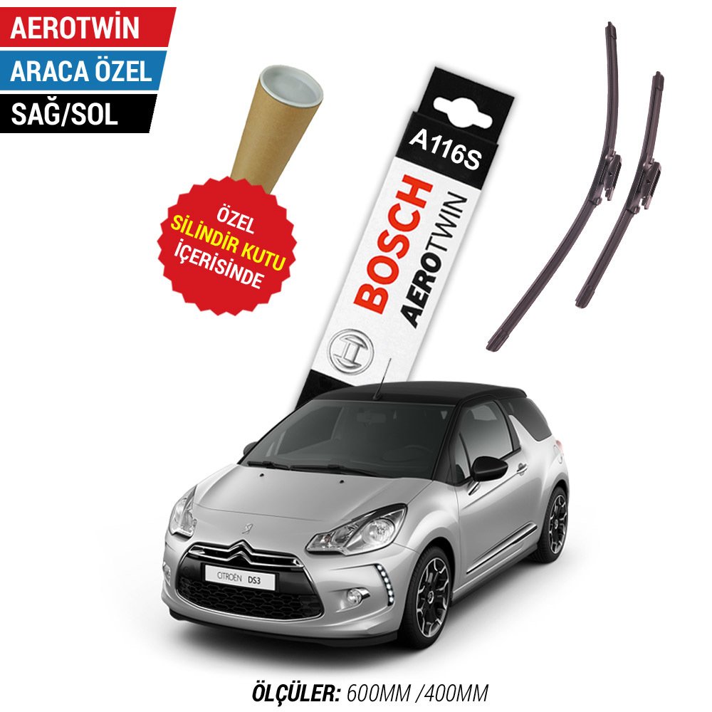 Citroen DS3 Silecek Takımı (2010-2014) Bosch Aerotwin A116S