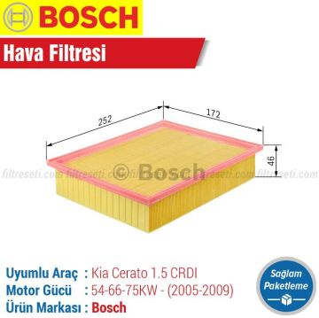 Kia Cerato 1.5 CRDI Bosch Hava Filtresi (2005-2009)
