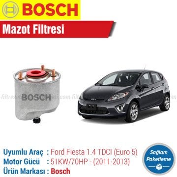 Ford Fiesta 1.4 TDCI Euro 5 Bosch Mazot Filtresi (2011-2013)