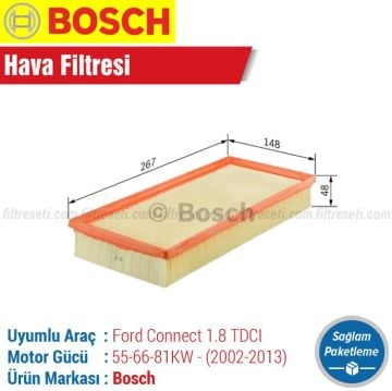 Ford Transit Connect 1.8 TDCI Bosch Hava Filtresi (2002-2013)