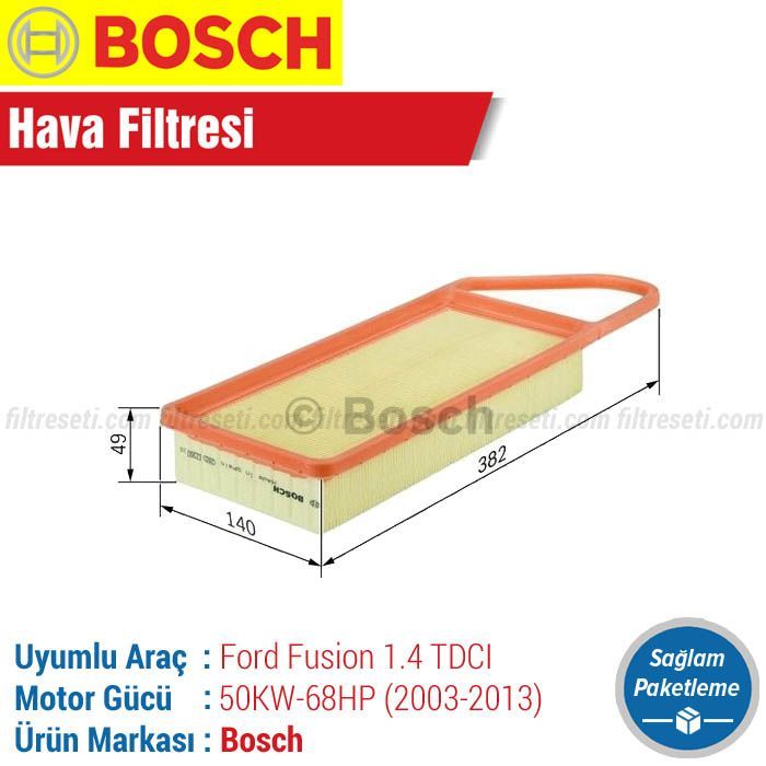 Ford Fusion 1.4 TDCI Bosch Hava Filtresi (2003-2013)