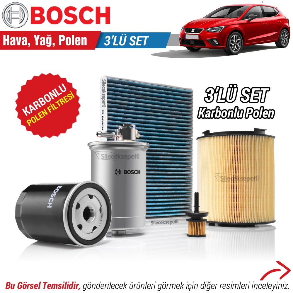 Seat İbiza 1.0 Eco TSI Bosch Filtre Bakım Seti (2017-2020)