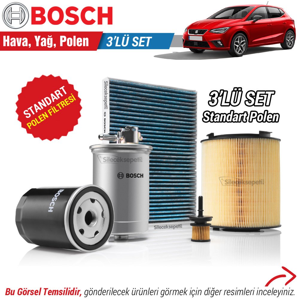 Seat İbiza 1.0 Eco TSI Bosch Filtre Bakım Seti (2017-2020)