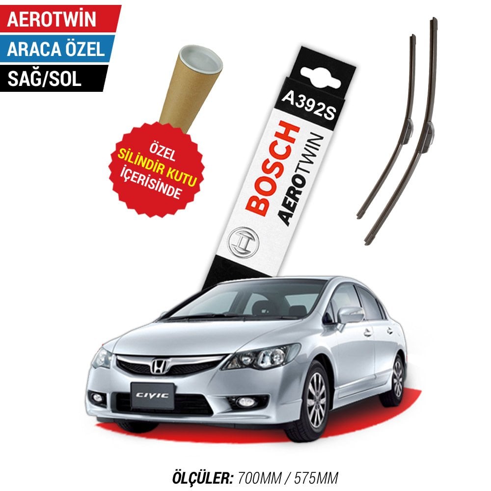 Honda Civic Sedan Silecek (2006-2012 FD6) Bosch Aerotwin