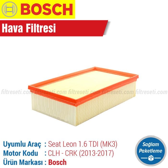 Seat Leon 1.6 TDI Bosch Hava Filtresi (2013-2017)