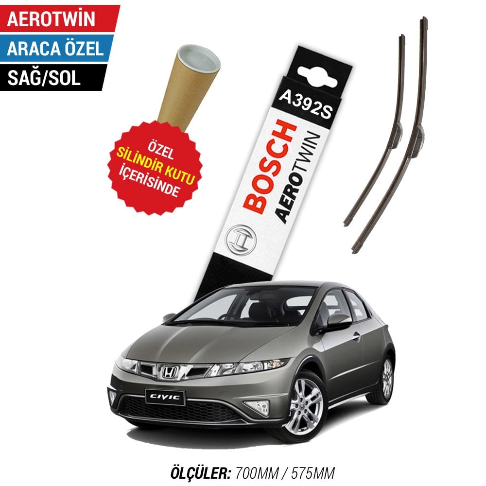 Honda Civic Hatchback Silecek Takımı (2006-2011) Bosch Aerotwin