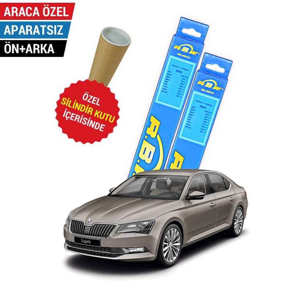 Skoda SuperB Ön Arka Silecek Takımı (2015-2019) RBW