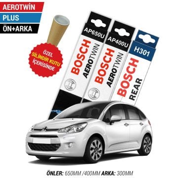 Citroen C3 Ön Arka Silecek (2010-2015) Bosch Aerotwin Plus