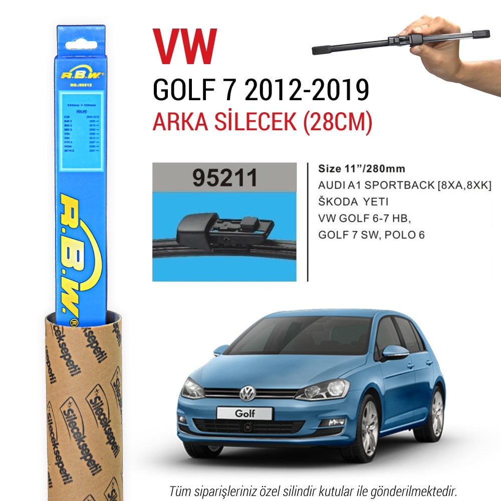 VW Golf 7 / 7.5 RBW Arka Silecek (2012-2020)